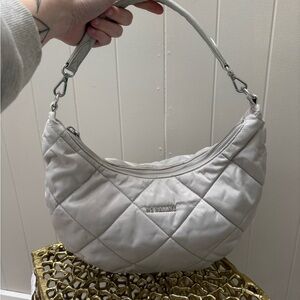 White Quilted Shoulder Bag MZ Wallace